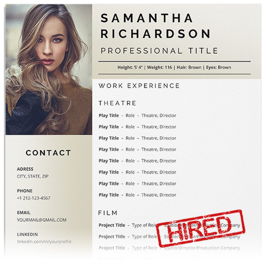 craft your success with the perfect acting resume template